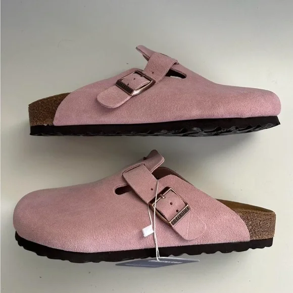 Birkenstock Light Pink Suede Slip-Ons - Picture 5 of 6